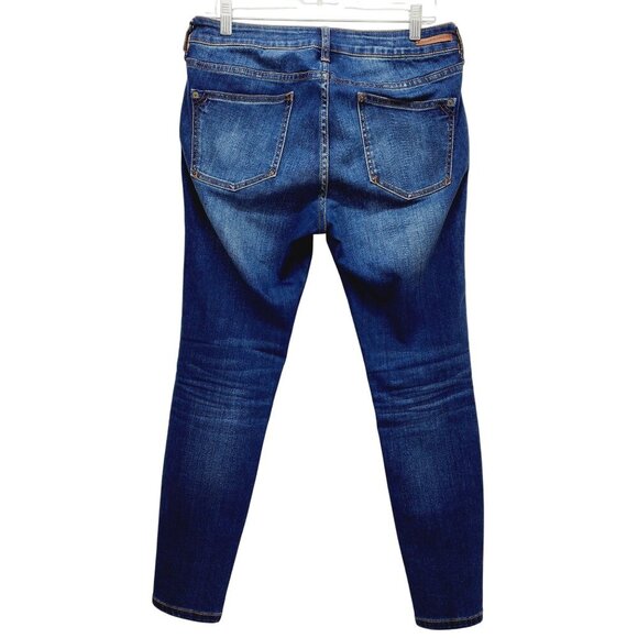 Pilcro And The Letterpress By Anthropologie Mid Rise Skinny Jeans Size 29 blue - Picture 2 of 15